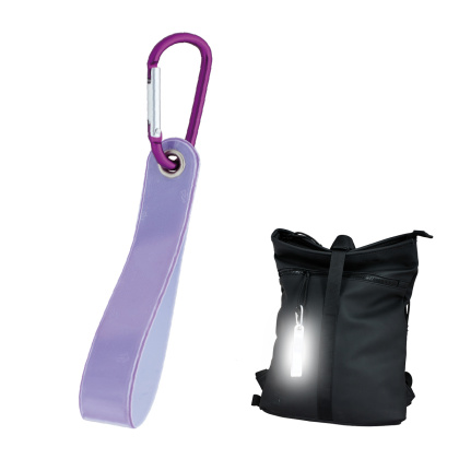 3M Reflexný prívesok s karabínou - fialová